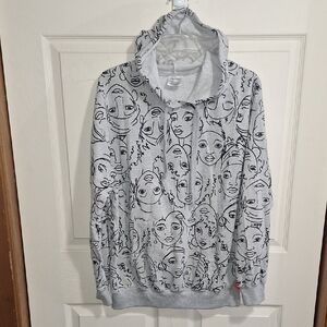 Maya Angelou Caged Bird Gray Hoodie Artistic Face Design-XXL